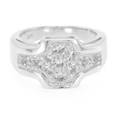 Anello in argento con Topazio Bianco