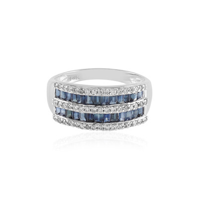 Anello in oro con Zaffiro Blu