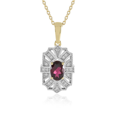 Collana in argento con Rodolite