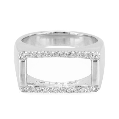 Anello in argento con Topazio Bianco