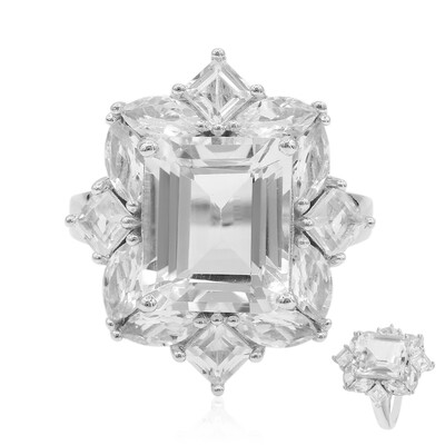 Anello in argento con Topazio Bianco