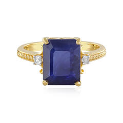 Anello in argento con Zaffiro Blu del Madagascar
