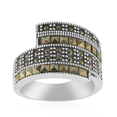 Anello in argento con Marcassite