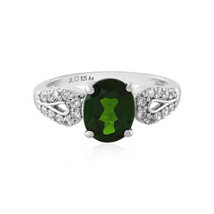 Anello in argento con Diopside Russo