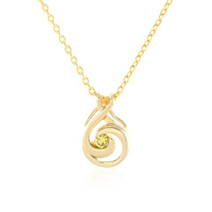 Collana in argento con Diamante Giallo I2