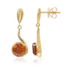 Orecchini in oro con Sfalerite