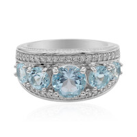 Anello in argento con Topazio Blu Cielo