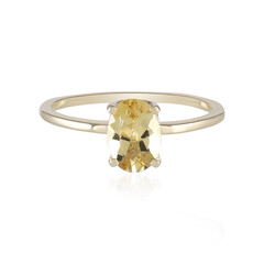 Anello in oro con Berillo Dorato