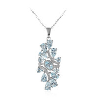 Collana in argento con Topazio Blu Cielo