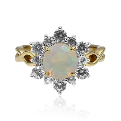 Anello in oro con Opale di Welo AAA (Adela Gold)