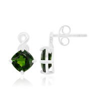 Orecchini in argento con Diopside Russo