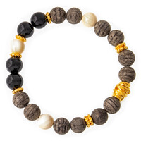 Bracciale in argento con Avorio di Mammut