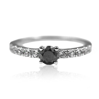 Anello in argento con Diamante Nero