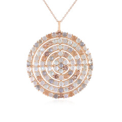 Collana in argento con Pietra di Luna Bianca (KM by Juwelo)