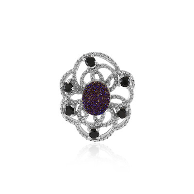 Ciondolo in argento con Agata Glitter Lavanda