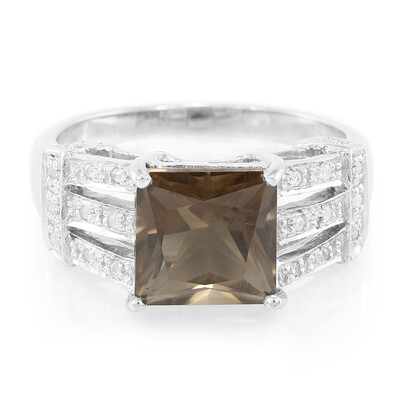 Anello placcato in platino con Quarzo