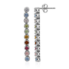 Orecchini in argento con Topazio Blu Svizzero