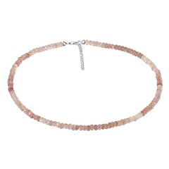 Collana in argento con Quarzo Fragola