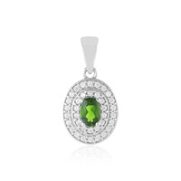 Ciondolo in argento con Diopside Russo