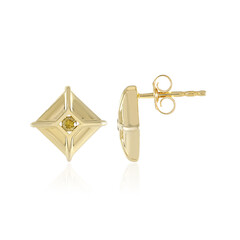 Orecchini in argento con Diamante Giallo I2