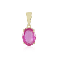 Ciondolo in oro con Zaffiro Rosa del Madagascar