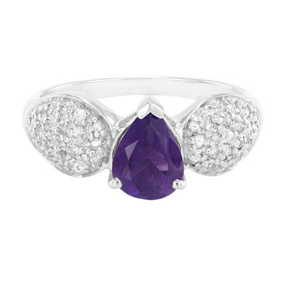 Anello in argento con Ametista Zambiana