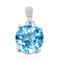 Ciondolo in argento con Topazio Blu Svizzero