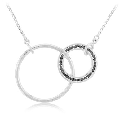 Collana in argento con Spinello Nero