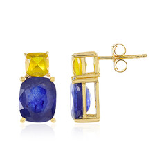 Orecchini in argento con Zaffiro Blu del Madagascar