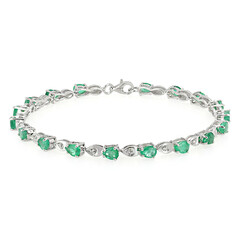 Bracciale in argento con Smeraldo Zambia