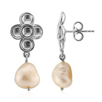 Orecchini in argento con Perla d'Acqua Dolce Pesca (TPC)