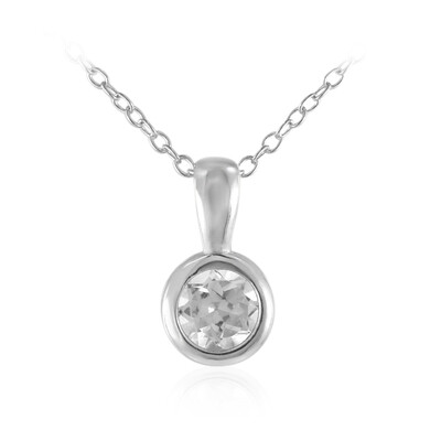 Collana in argento con Topazio Bianco
