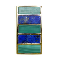 Ciondolo in argento con Malachite