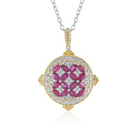 Collana in argento con Rubino della Birmania (Gems en Vogue)