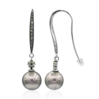 Orecchini in argento con Perla Tahitiana (Annette classic)