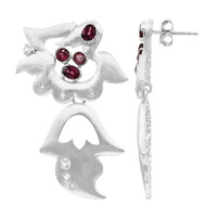 Orecchini in argento con Rodolite