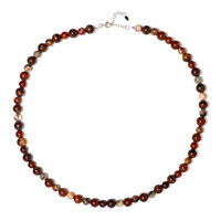 Collana in argento con Diaspro Arcobaleno