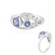 Anello in argento con Tanzanite
