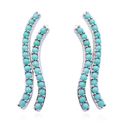 Orecchini in argento con Turchese Kingman (Anne Bever)