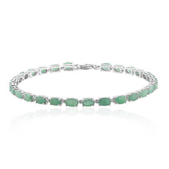 Bracciale in argento con Smeraldo Brasiliano