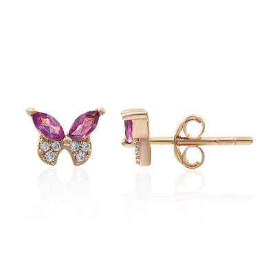 Orecchini in argento con Rodolite