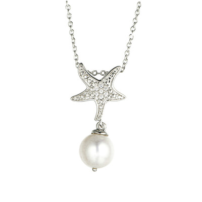 Collana in argento con Perla di Acqua Dolce