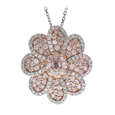 Collana in oro con Diamante Rosa I1 (CIRARI)