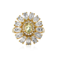 Anello in oro con Pietra del Sole dell'Oregon