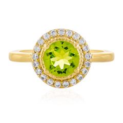 Anello in argento con Peridoto Manchuria