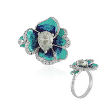 Anello in argento con Ametista Verde