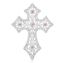Ciondolo in argento con Tormalina Rosa