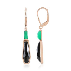 Orecchini in argento con Spinello Nero (KM by Juwelo)