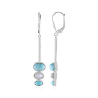 Orecchini in argento con Larimar (KM by Juwelo)