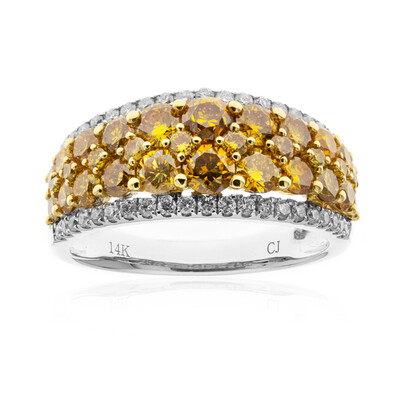 Anello in oro con Diamante Arancione SI2 (CIRARI)